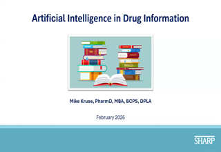 SHC Artificial Intelligence in Drug Information 2026 - Online Banner